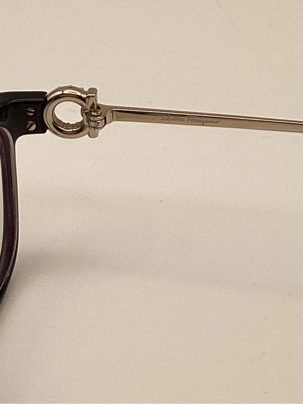 Salvatore Ferragamo Black Eyeglasses with Gold Temples